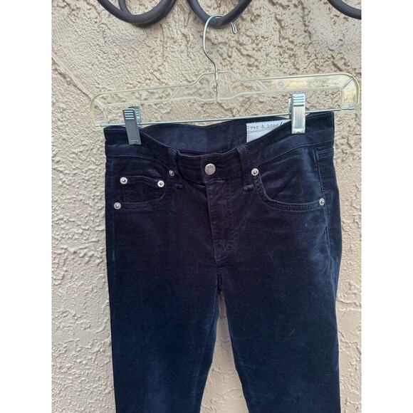 Rag & Bone Velvet Skinny Jeans, Ankle Zip, Skinny Midrise - Picture 2 of 12